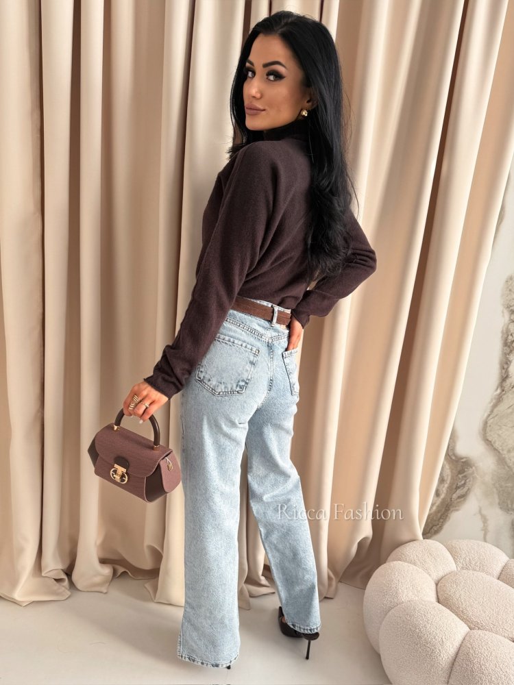 Półgolf z alpaką EMILIO, chocolate