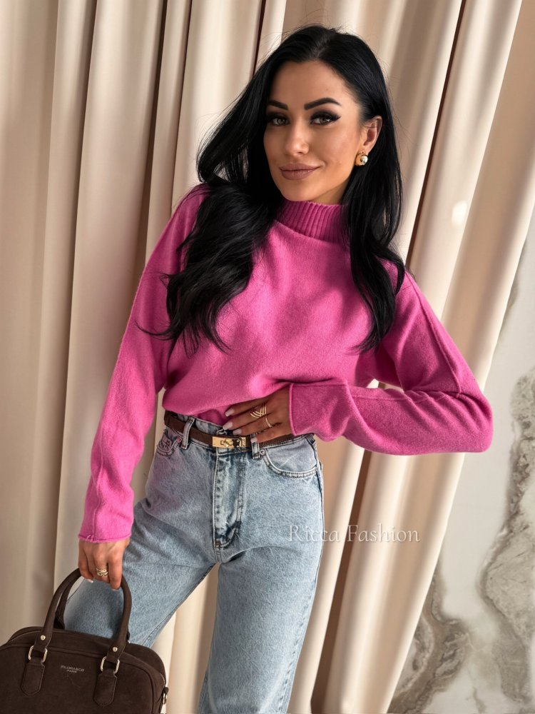 Półgolf z alpaką EMILIO, pink