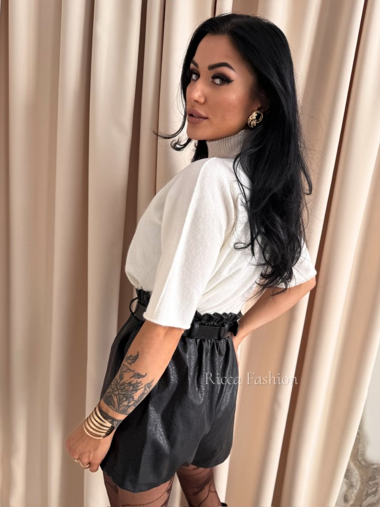 Półgolf z alpaką VIVIEN, ecru