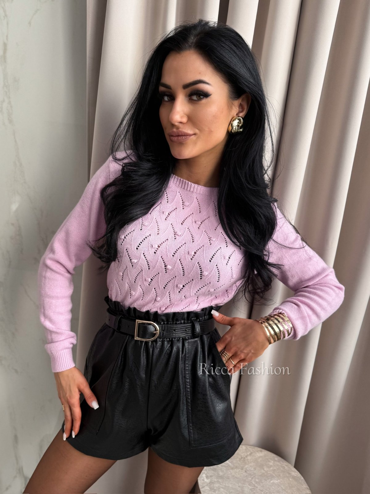 Sweter z wiskozą LUIZI, light pink