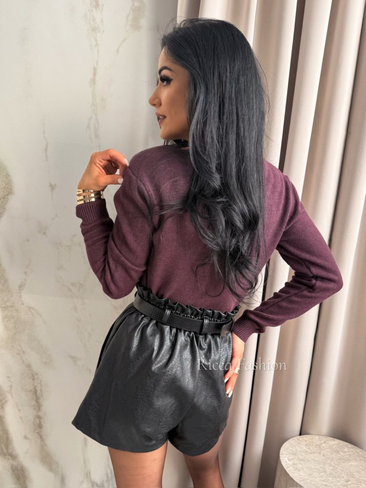 Sweter z wiskozą LUIZI, plum