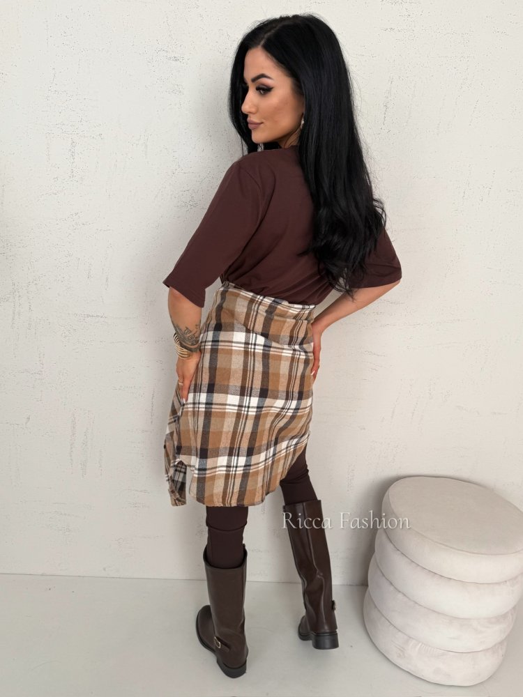 T-shirt MORE AMORE, chocolate