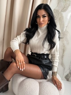 Półgolf z wiskozą LAURETTE, cream