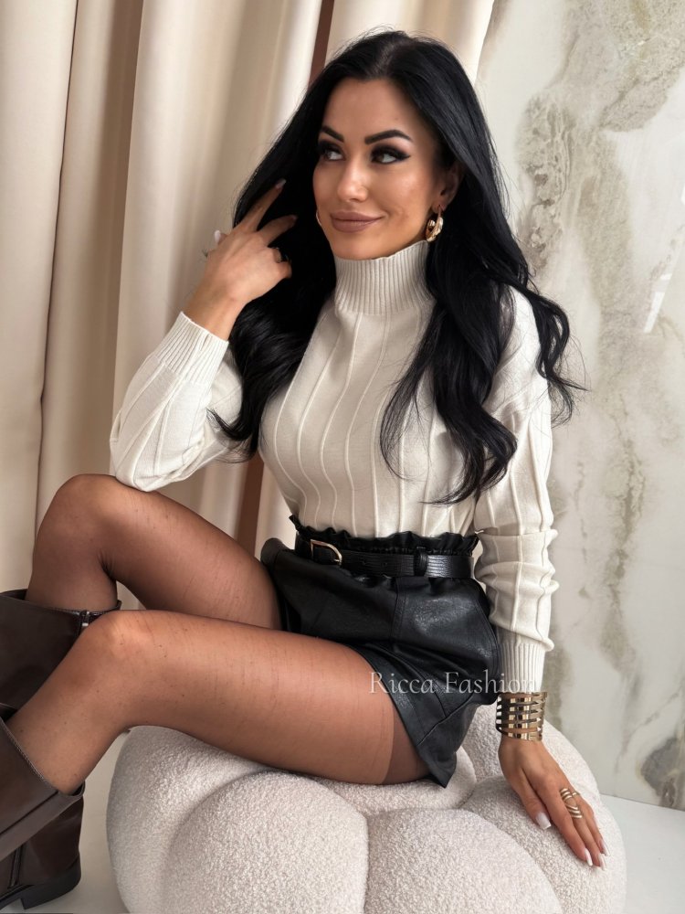 Półgolf z wiskozą LAURETTE, cream