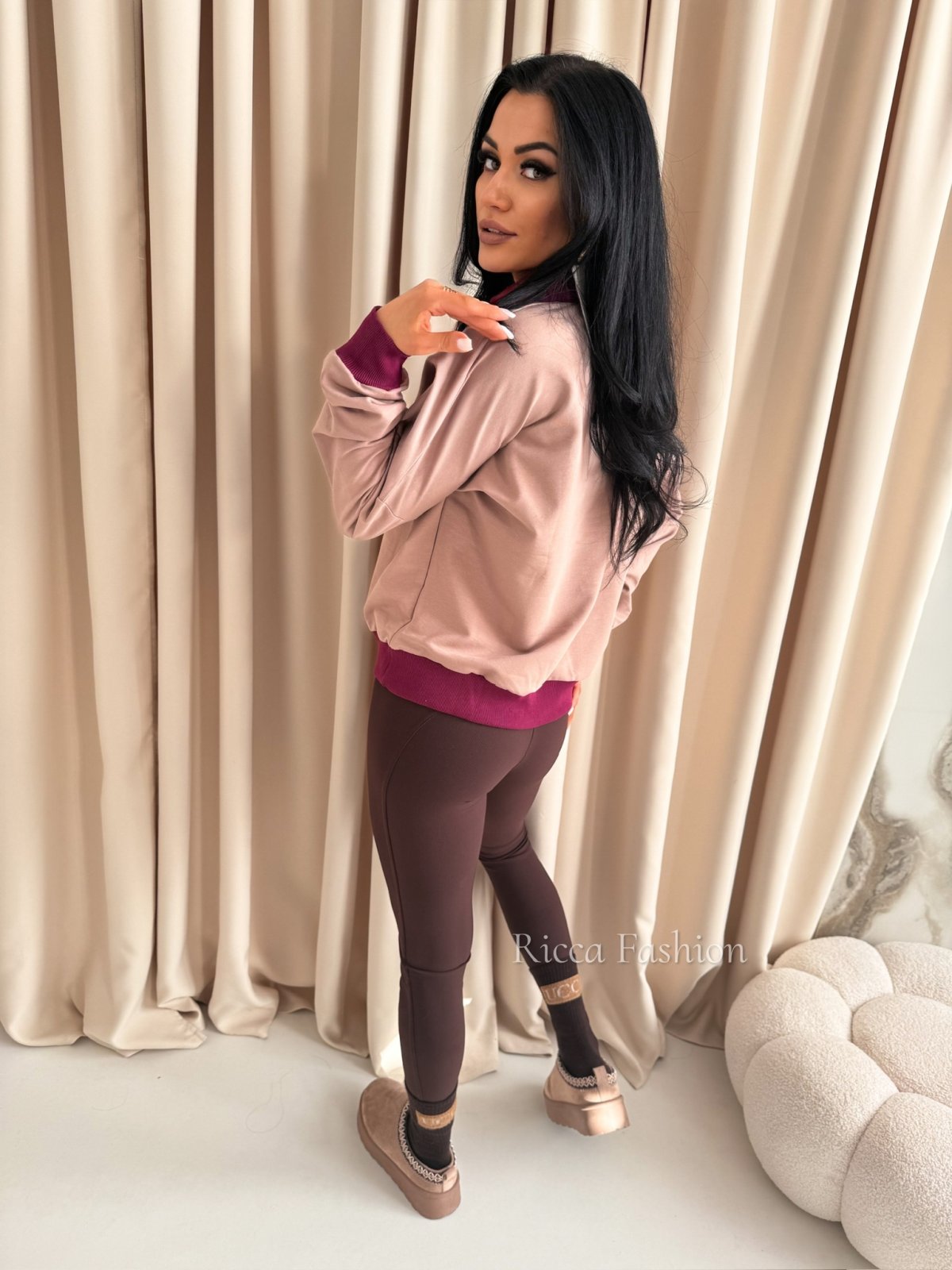 Bluza bawełniana polo MOTIVE, fango