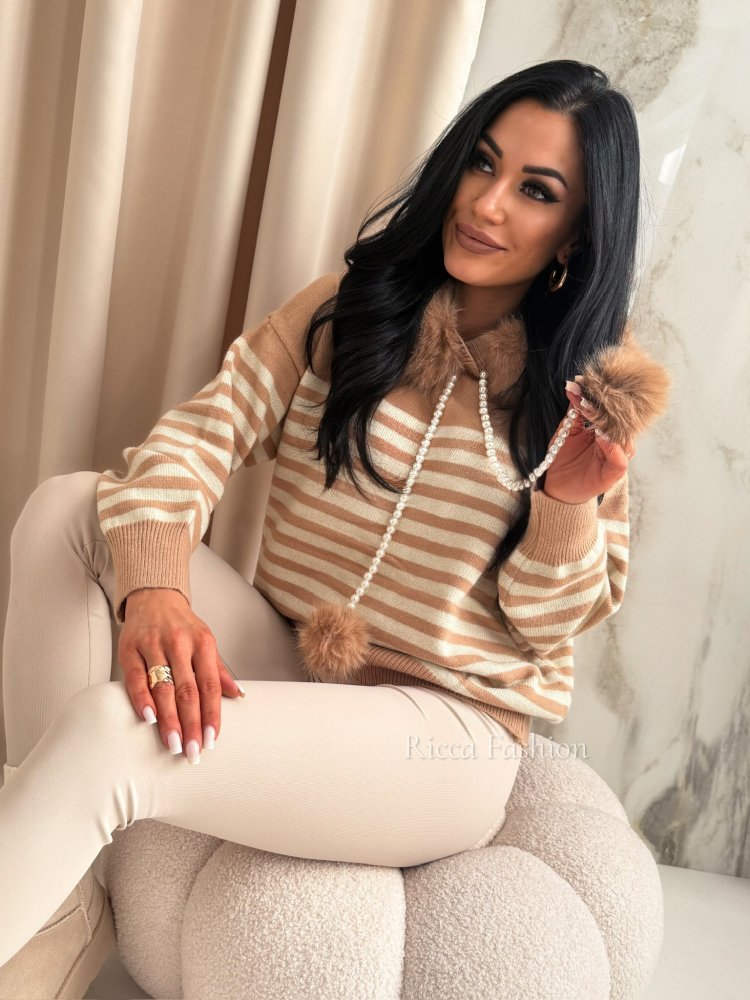 Sweter AMELISSE, carmel