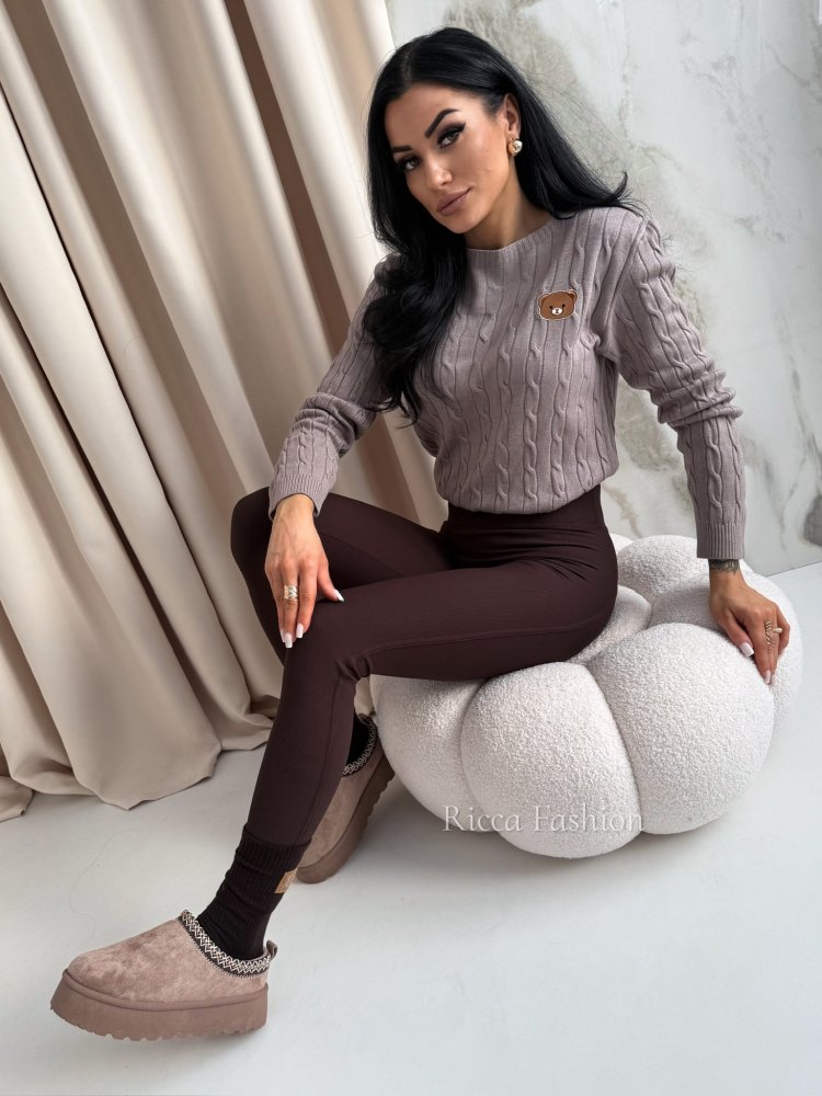 Sweter z wiskozą BEAR LONG,...