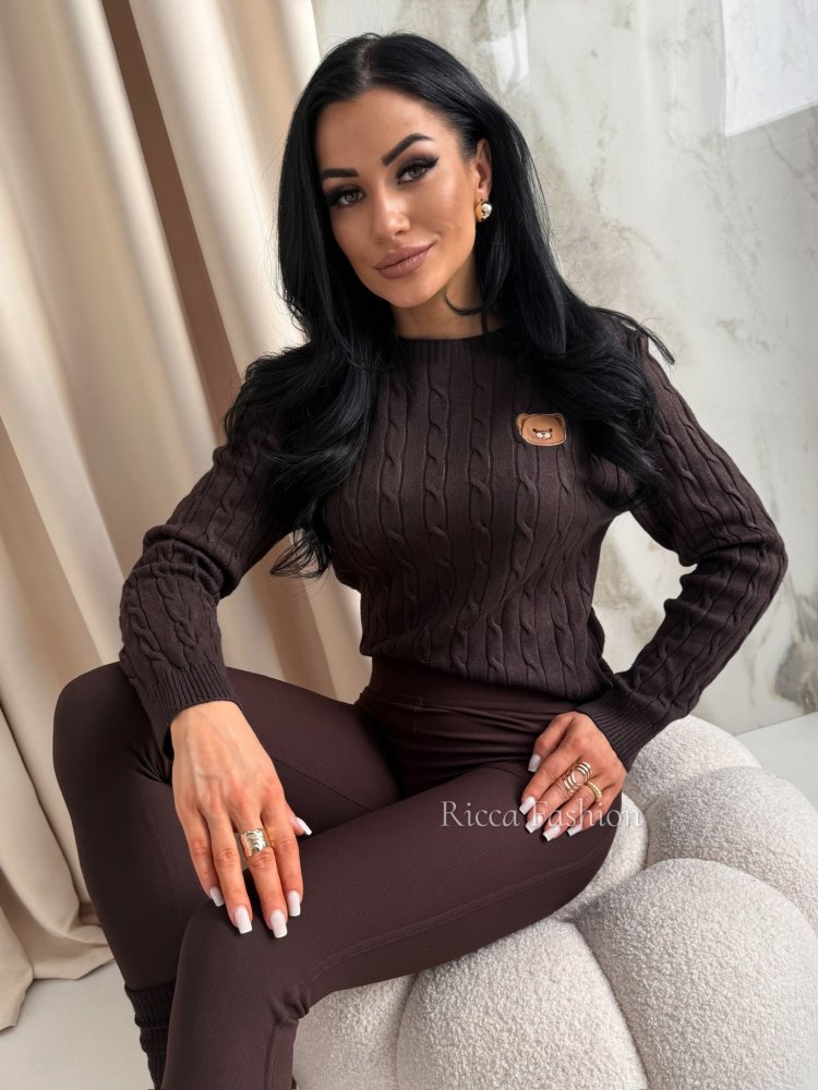 Sweter z wiskozą BEAR LONG,...