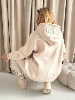 Bluza dresowa I'M QUEEN, beige