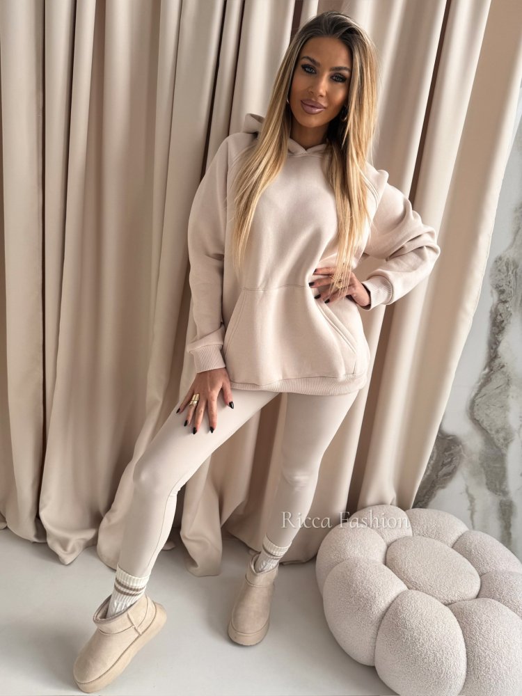 Bluza dresowa I'M QUEEN, beige