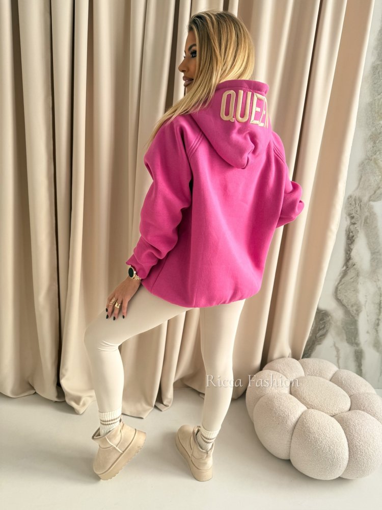 Bluza dresowa I'M QUEEN, candy pink