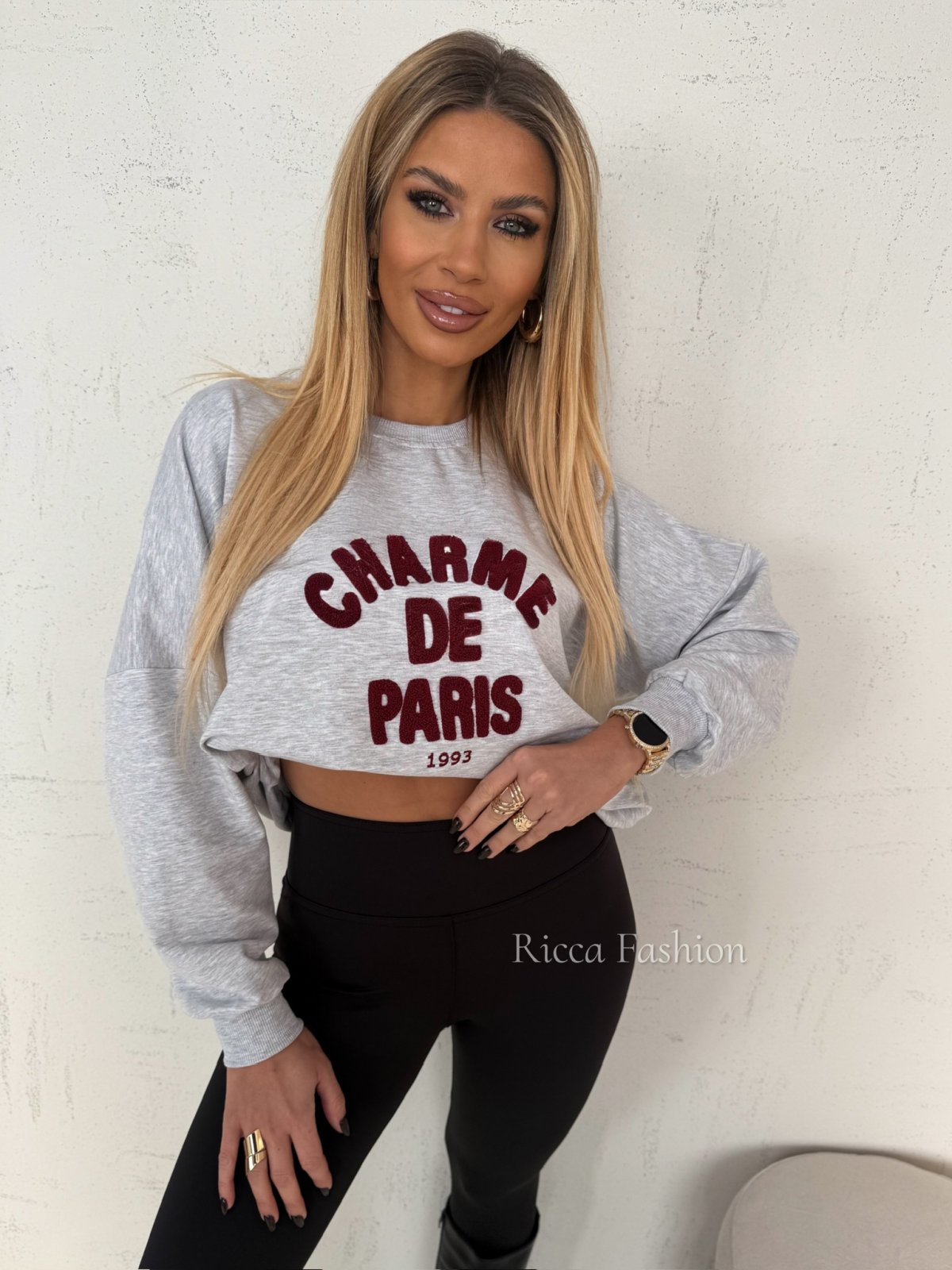 Bluza bawełniana CHARME, gray melange