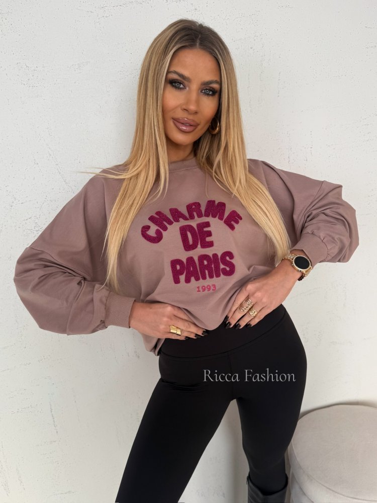 Bluza bawełniana CHARME, fango