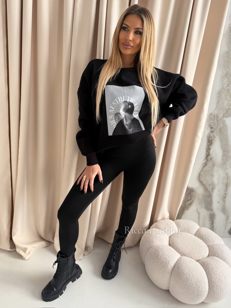 Bluza dresowa AESTHETIC, black