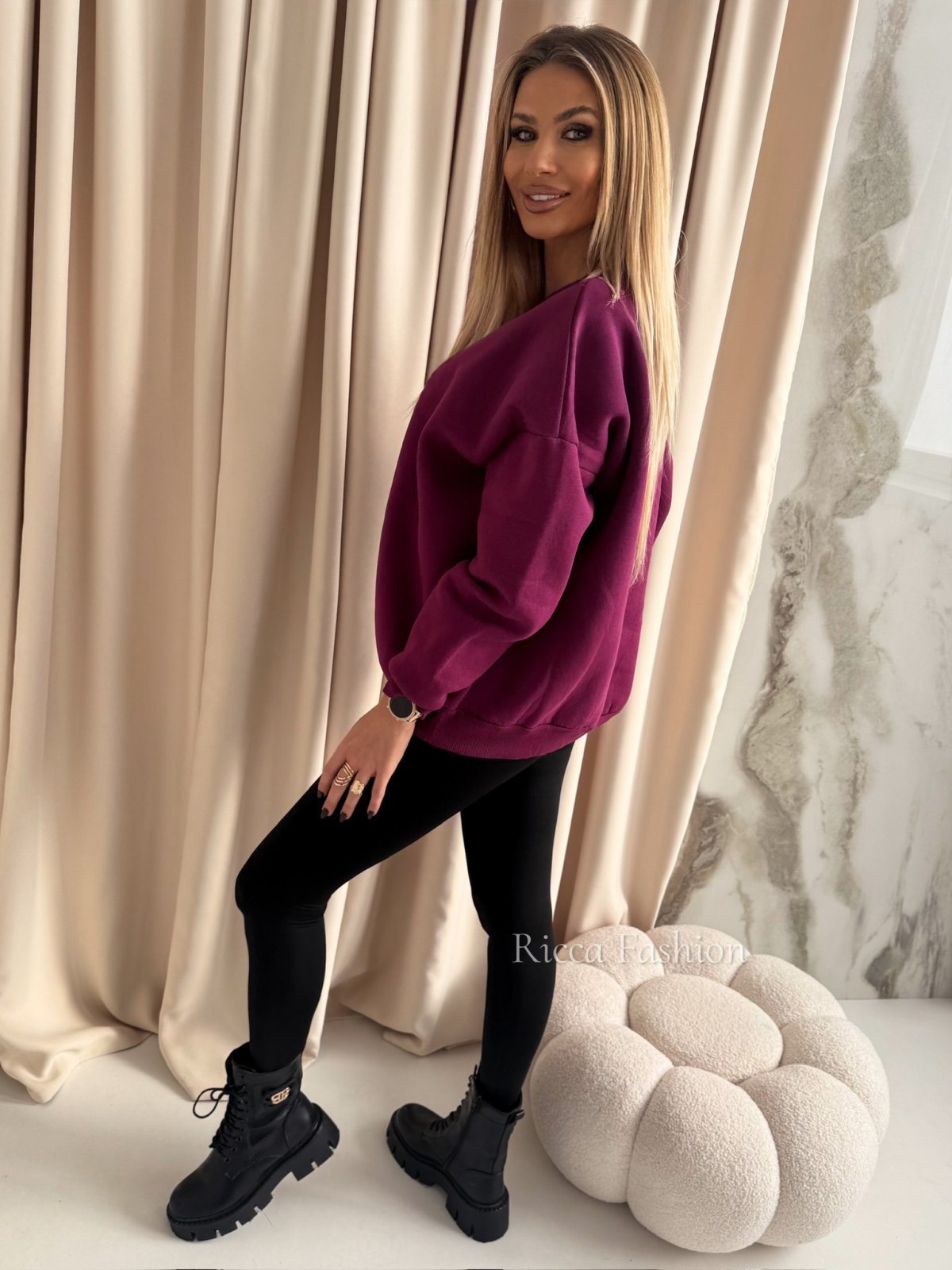 Bluza dresowa AESTHETIC, plum