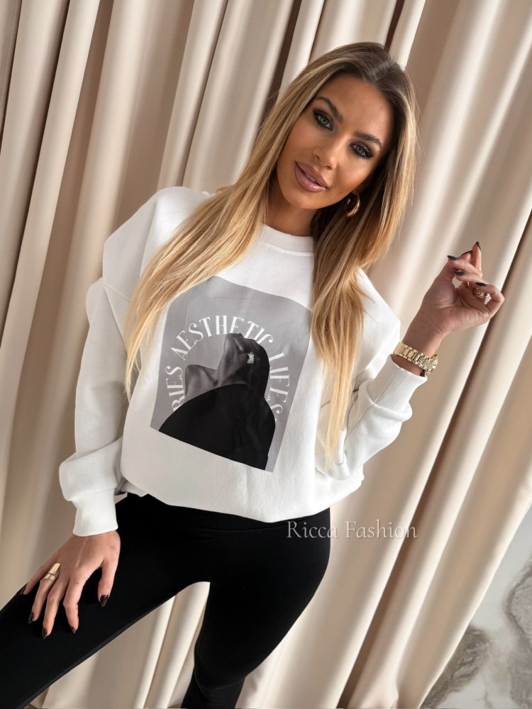 Bluza dresowa AESTHETIC, white