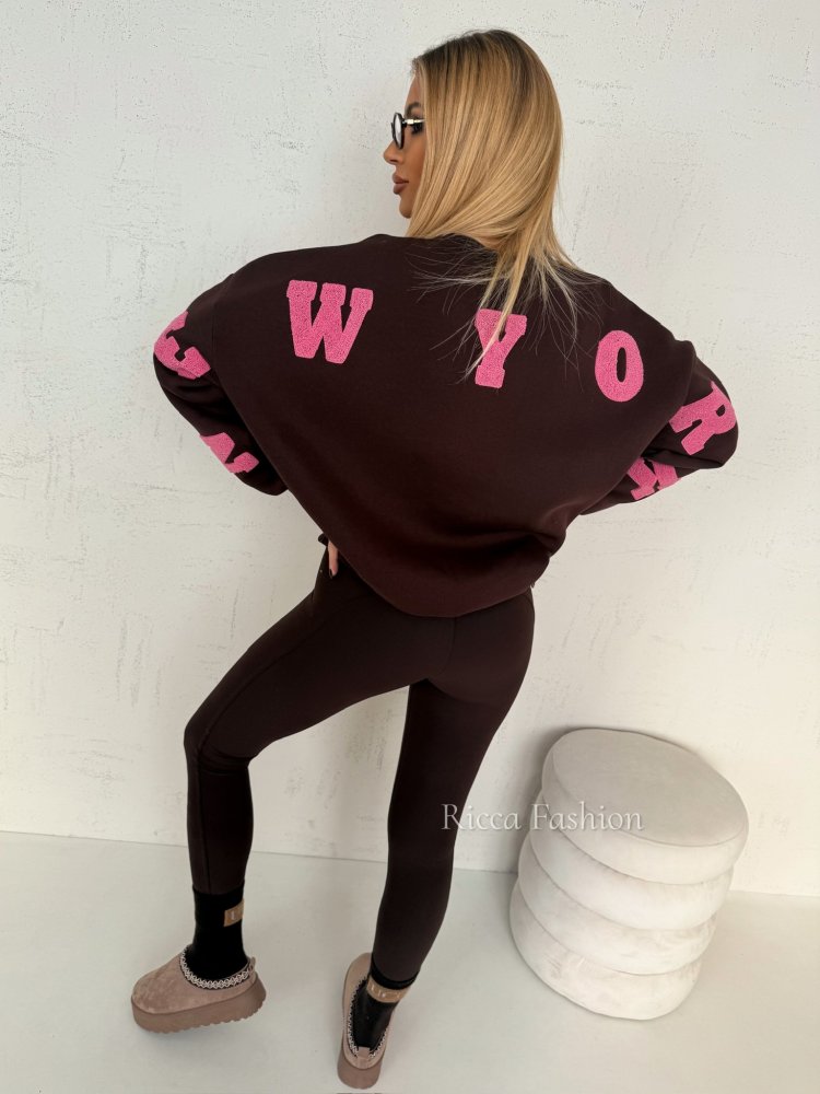 Bluza dresowa YORKY, chocolate