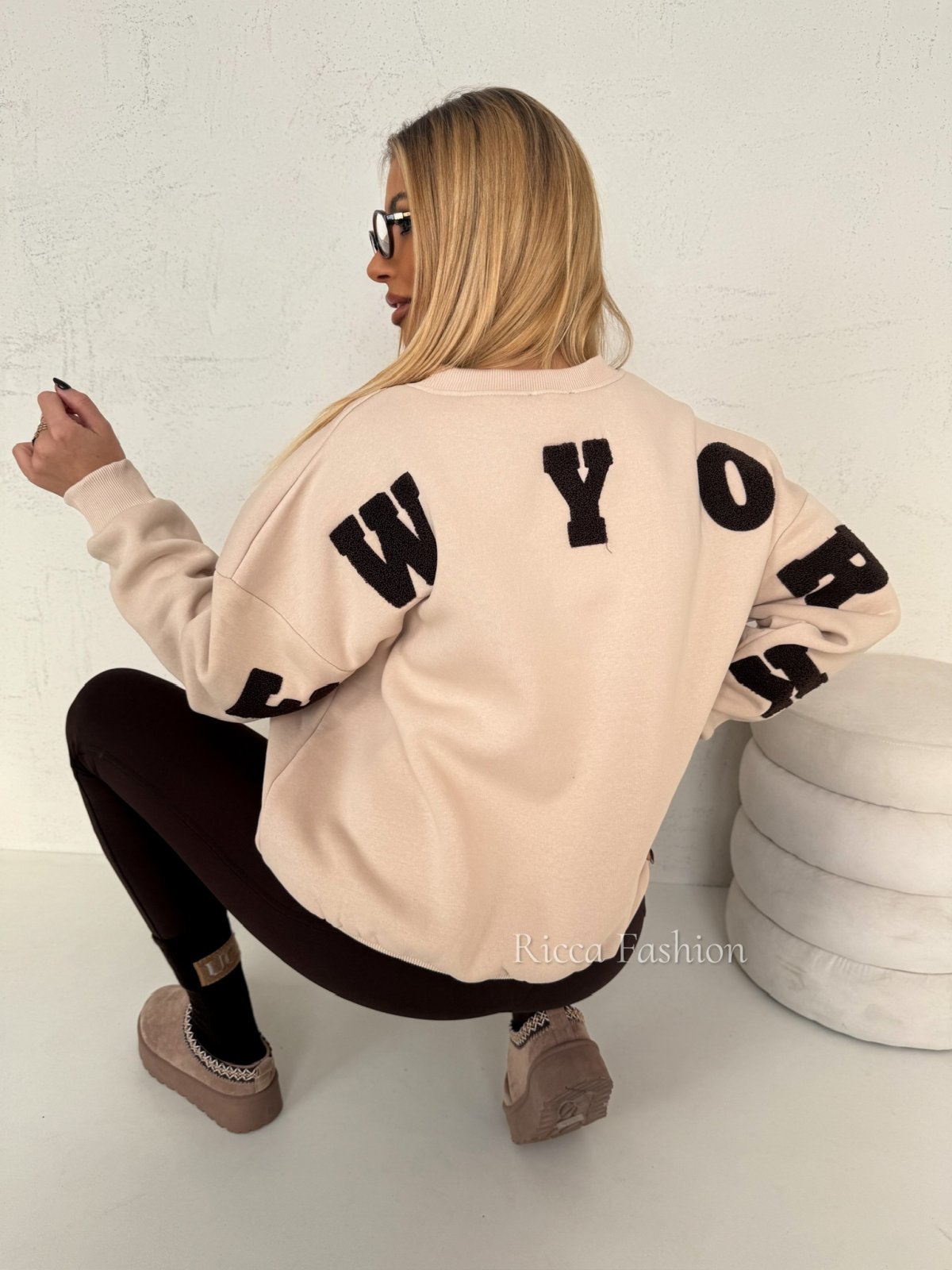 Bluza dresowa YORKY, beige