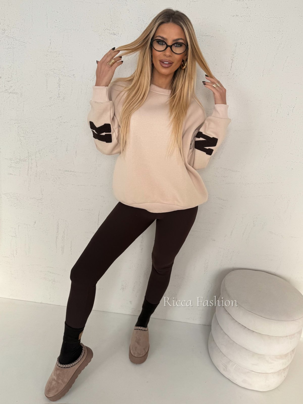 Bluza dresowa YORKY, beige