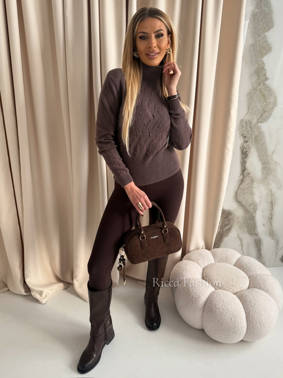 Półgolf/sweterek ASTOR, cocoa