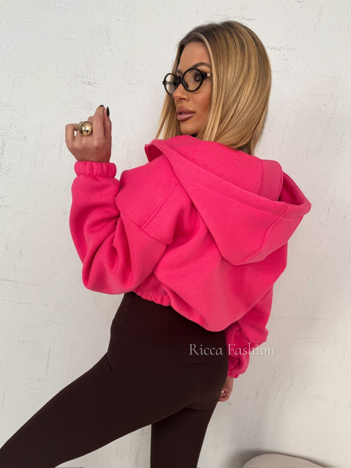 Bluza dresowa ZAGGI by Ricca, barbie pink