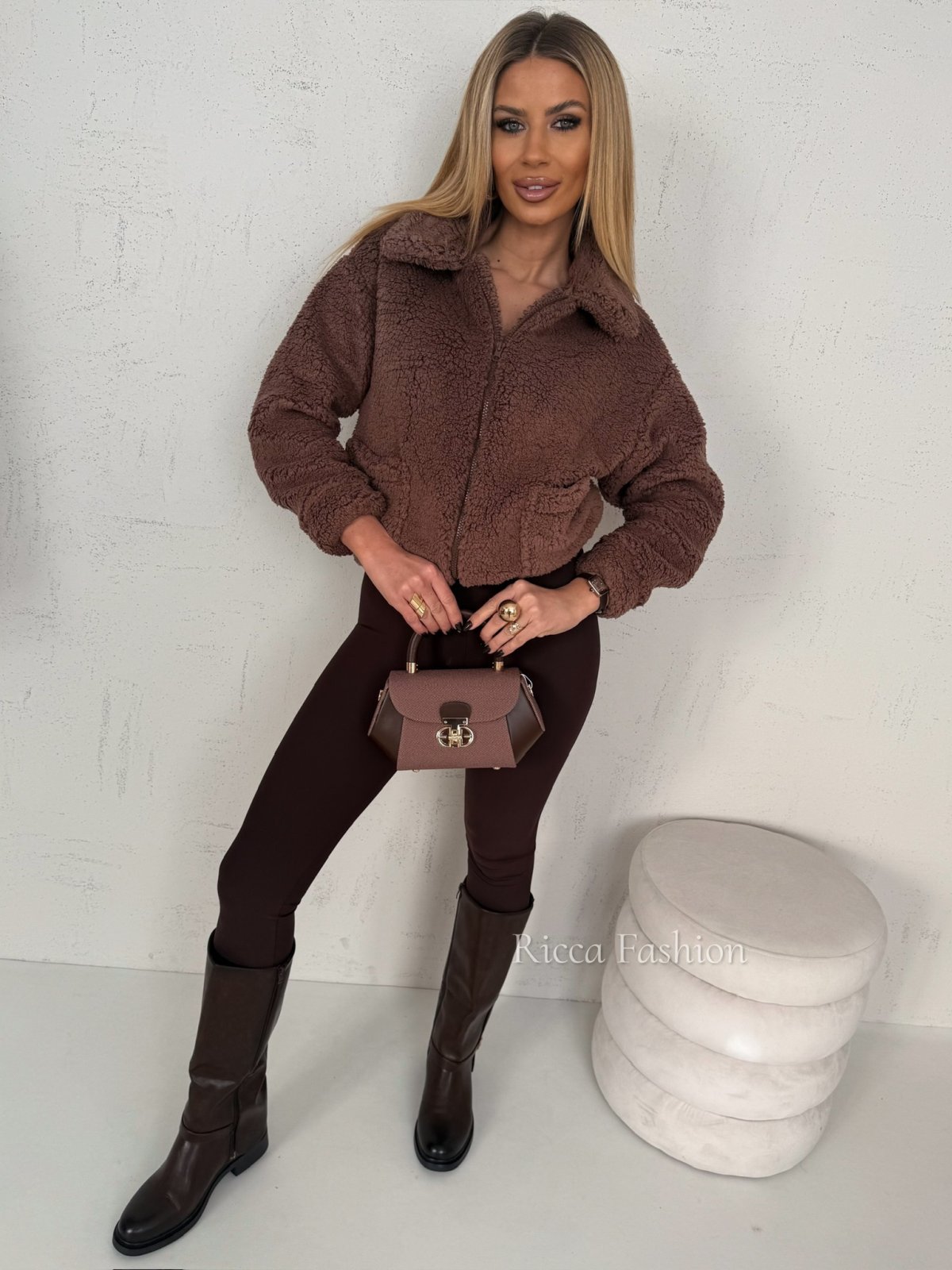 Kurtka/baranek BELLINI by Ricca, chocolate