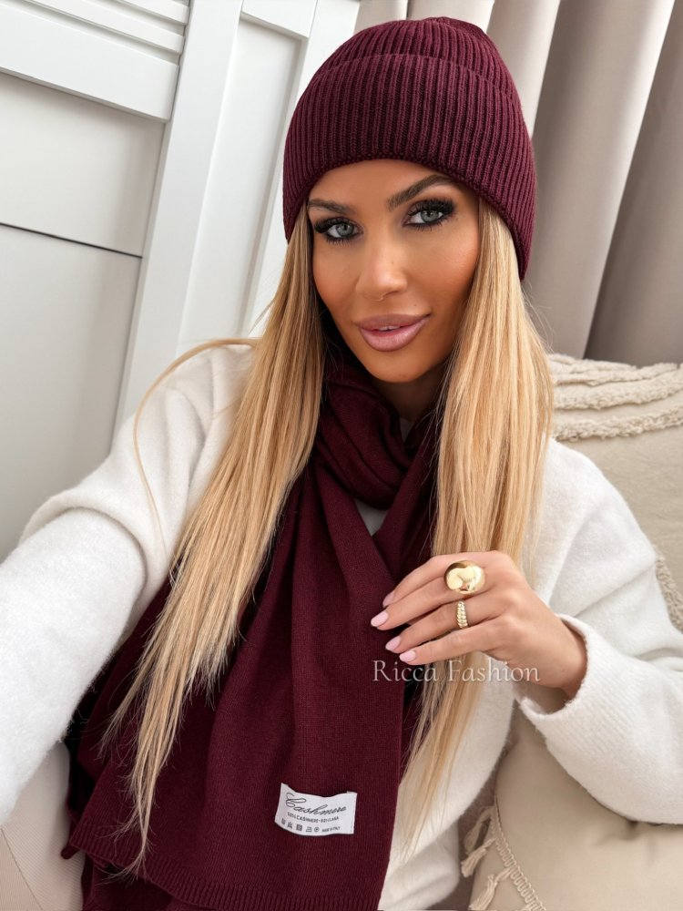 Komplet czapka+szalik z...