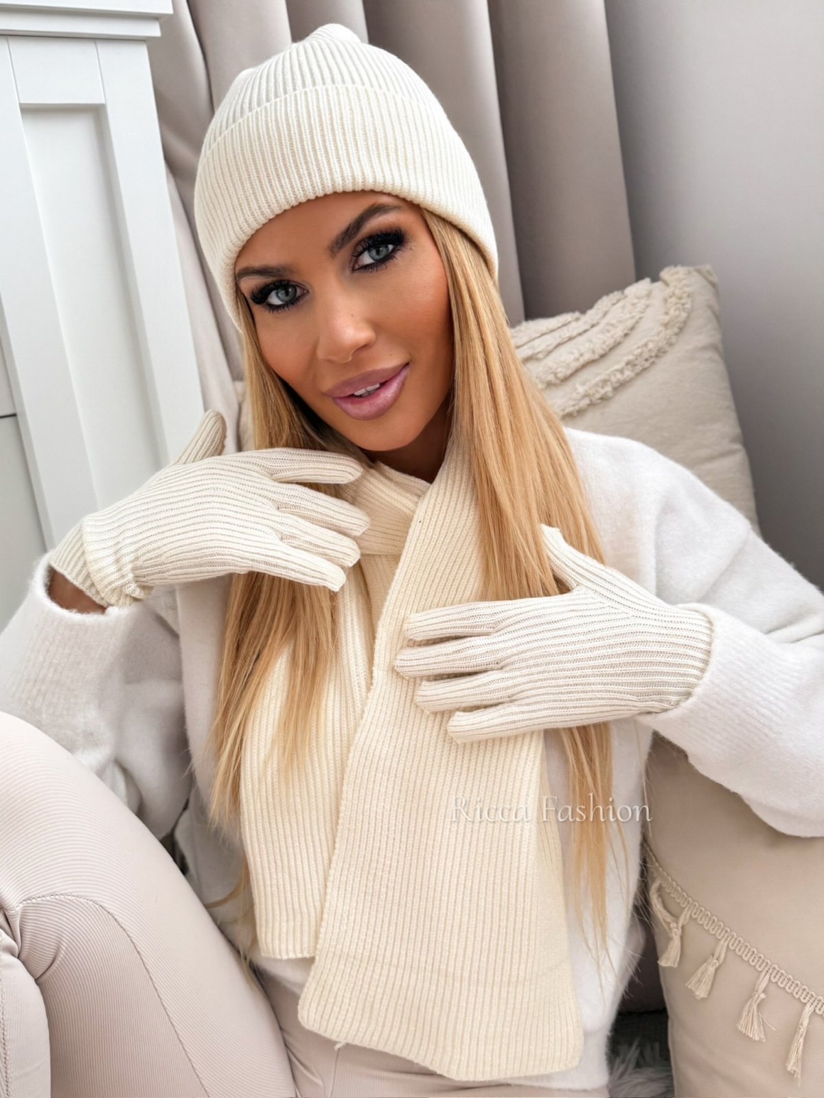 Komplet 3w1 WOOLA, ecru