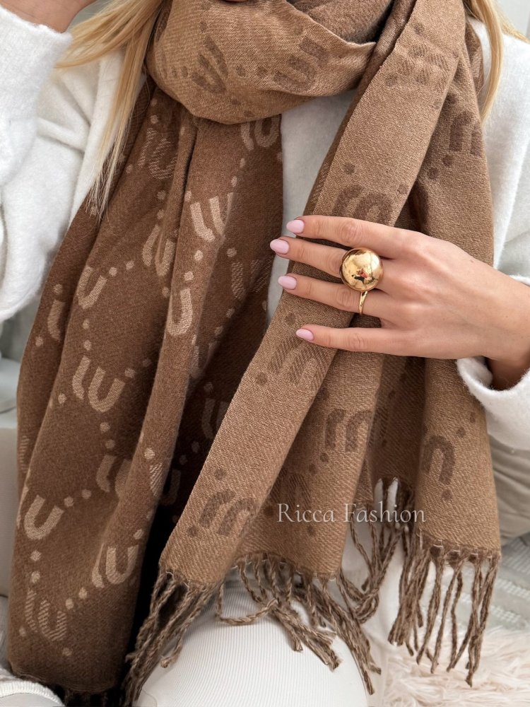 Szal z wiskozy MINNI, carmel