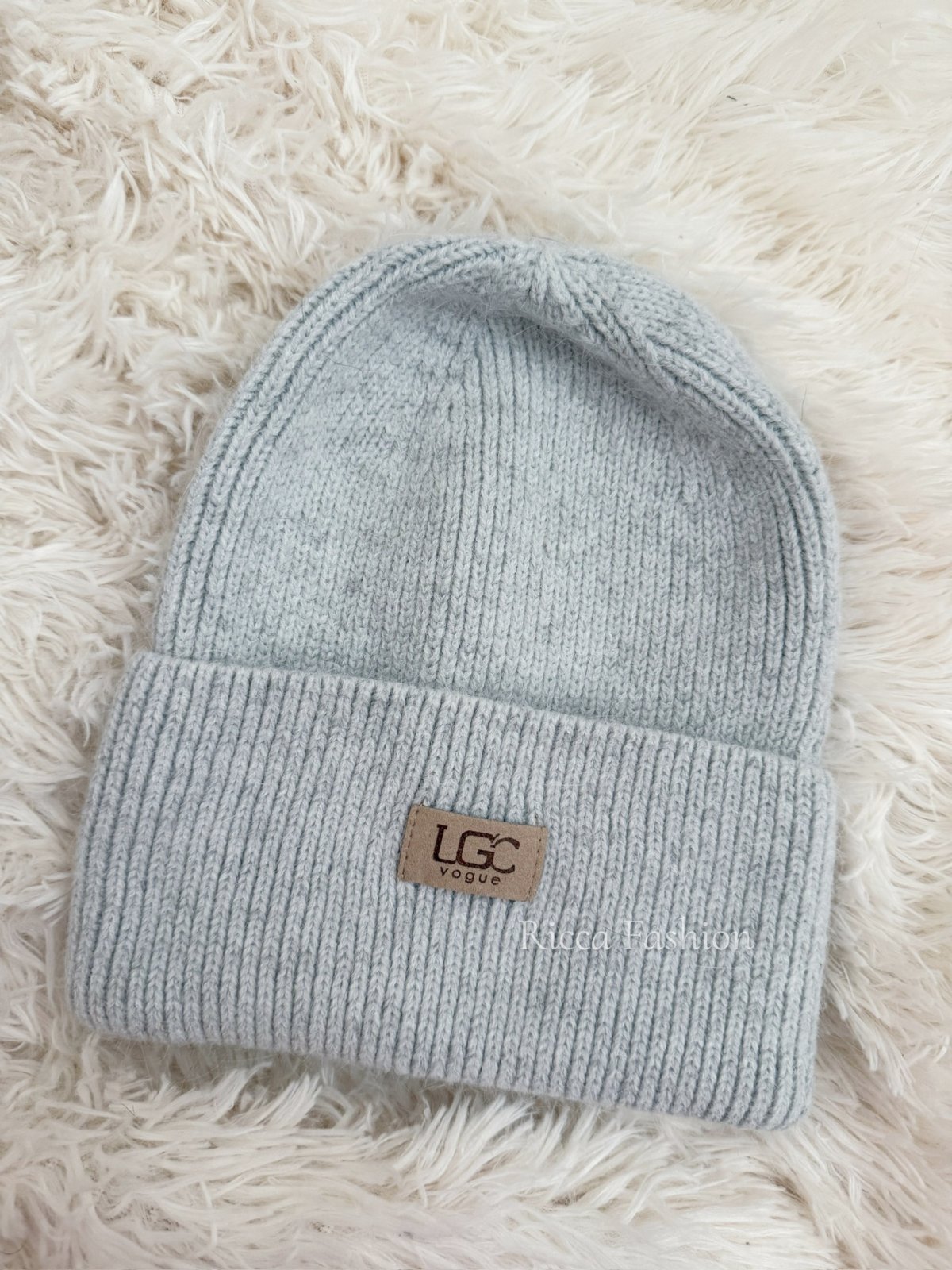 Czapka z angorą i wiskozą EWEA, gray