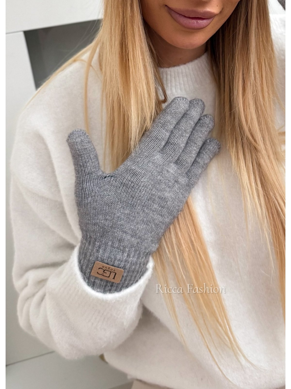 Rękawiczki z wełną HUGG, gray