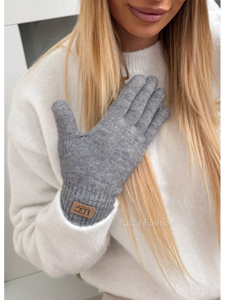 Rękawiczki z wełną HUGG, gray