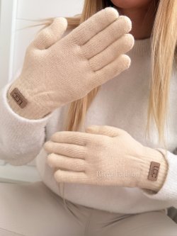 Rękawiczki z wełną HUGG, beige