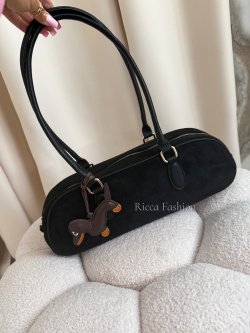 Torebka/kuferek zamszowy BASSET, black