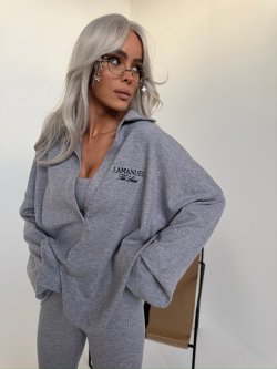 Bluza prążkowana SEPARATE, szara