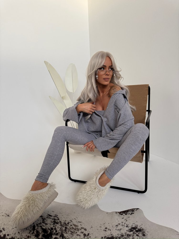 Bluza prążkowana SEPARATE, szara