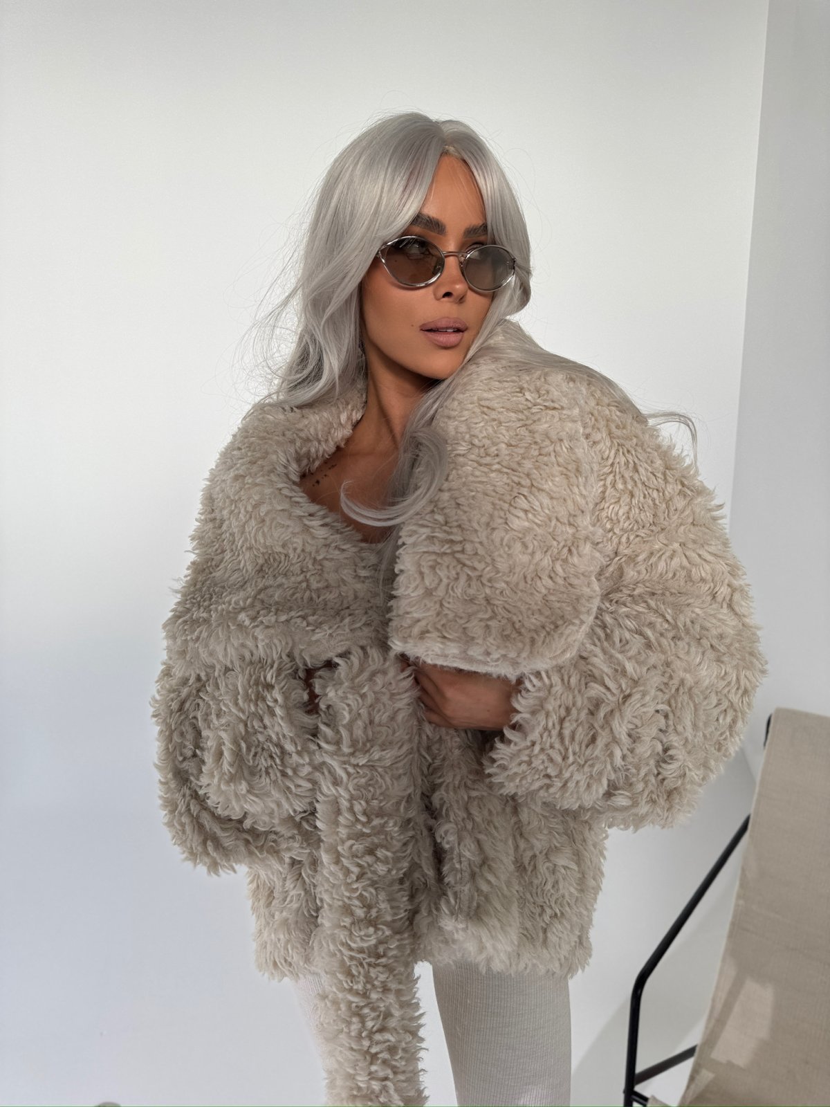 Kurtka/futro DRAMATIC, beż