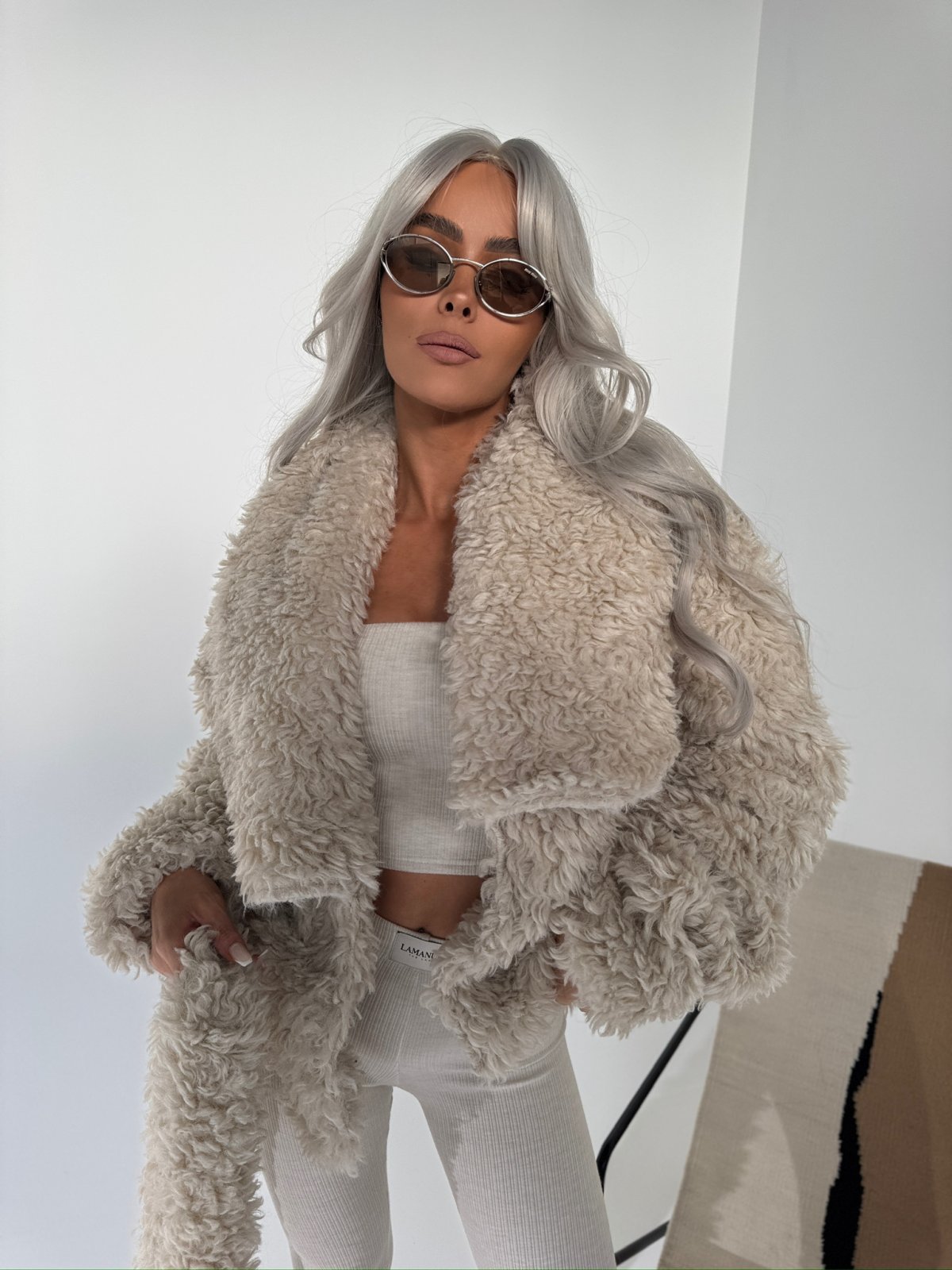 Kurtka/futro DRAMATIC, beż