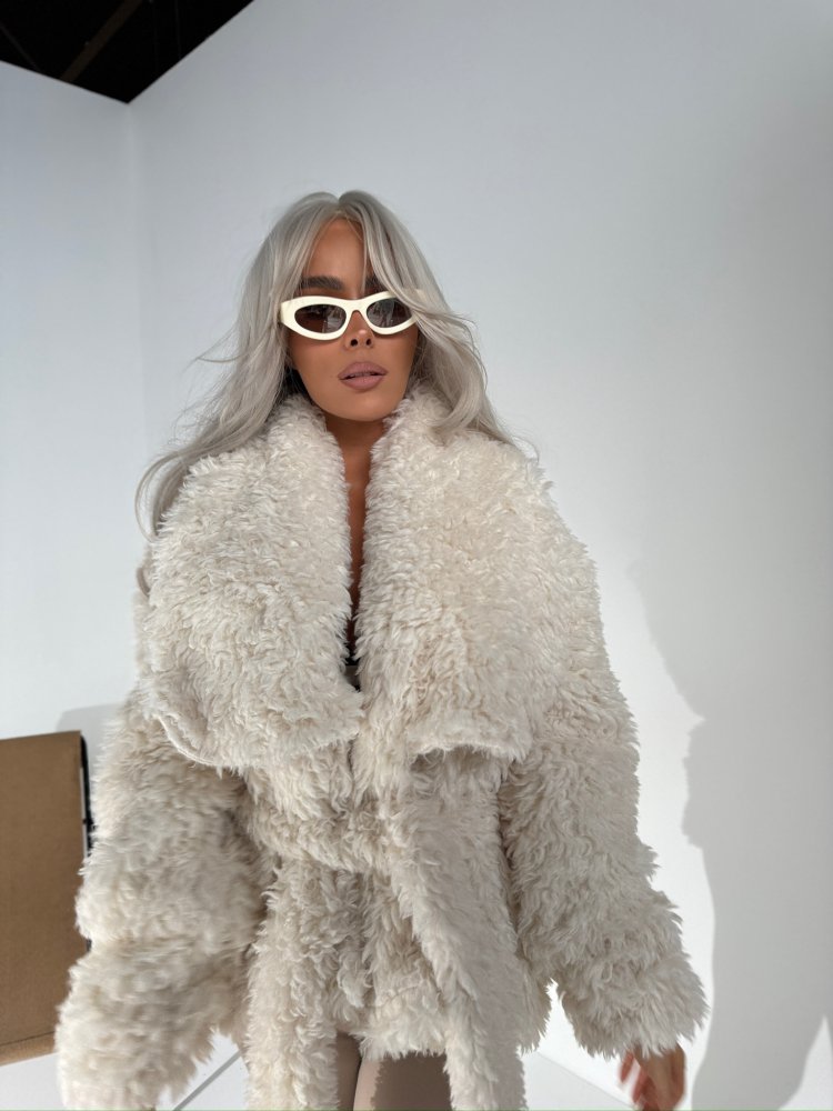 Kurtka/futro DRAMATIC, ecru