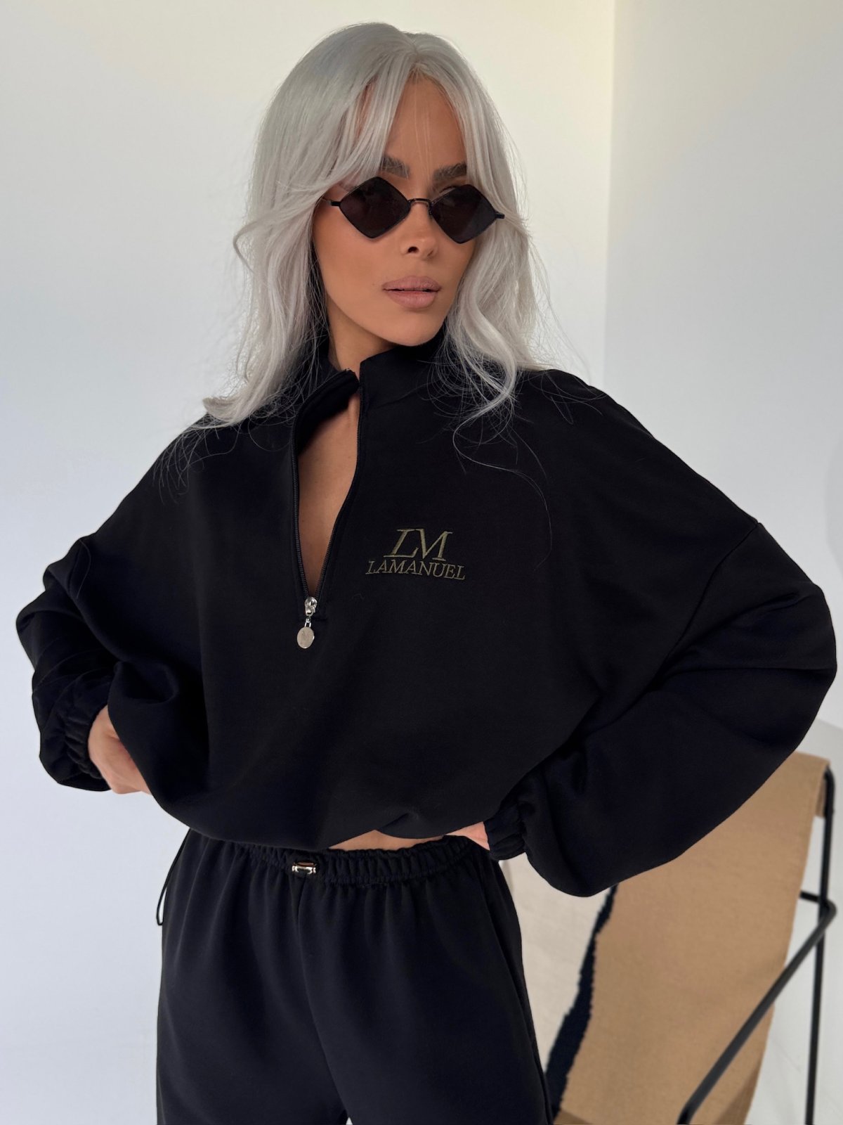 Bluza bawełniana MAGNUM, czarna