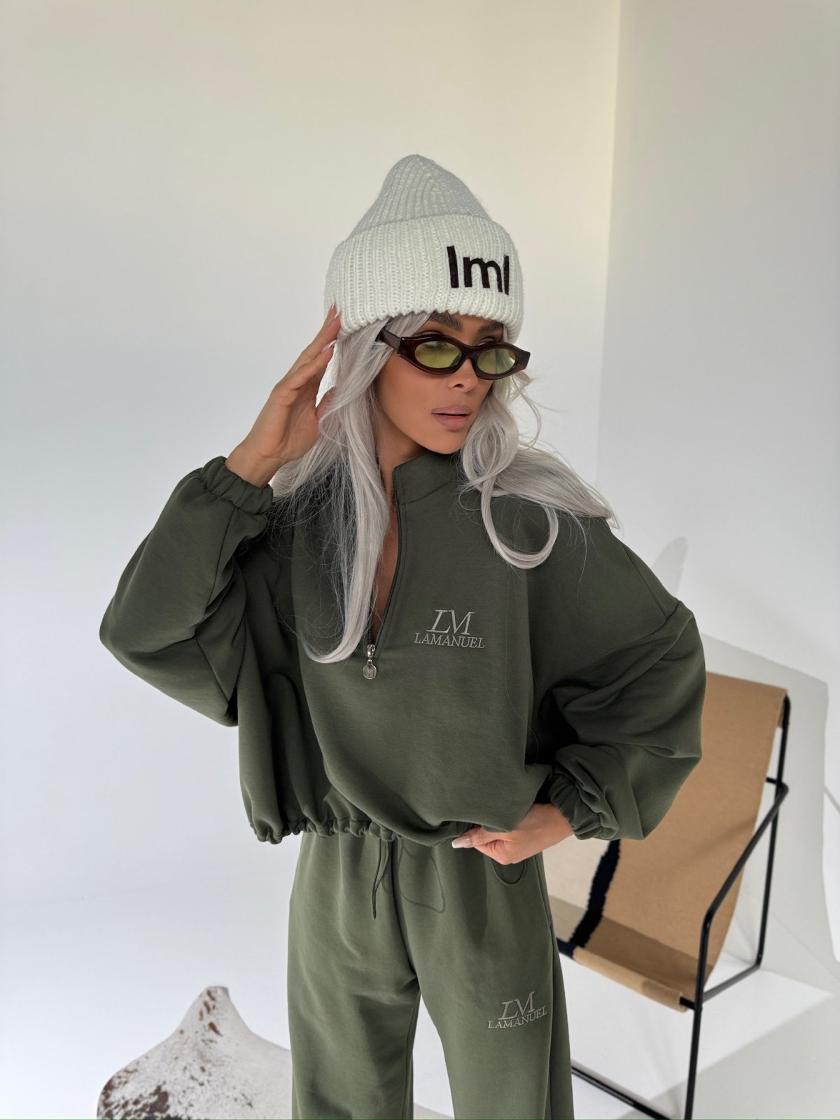 Bluza bawełniana MAGNUM, khaki