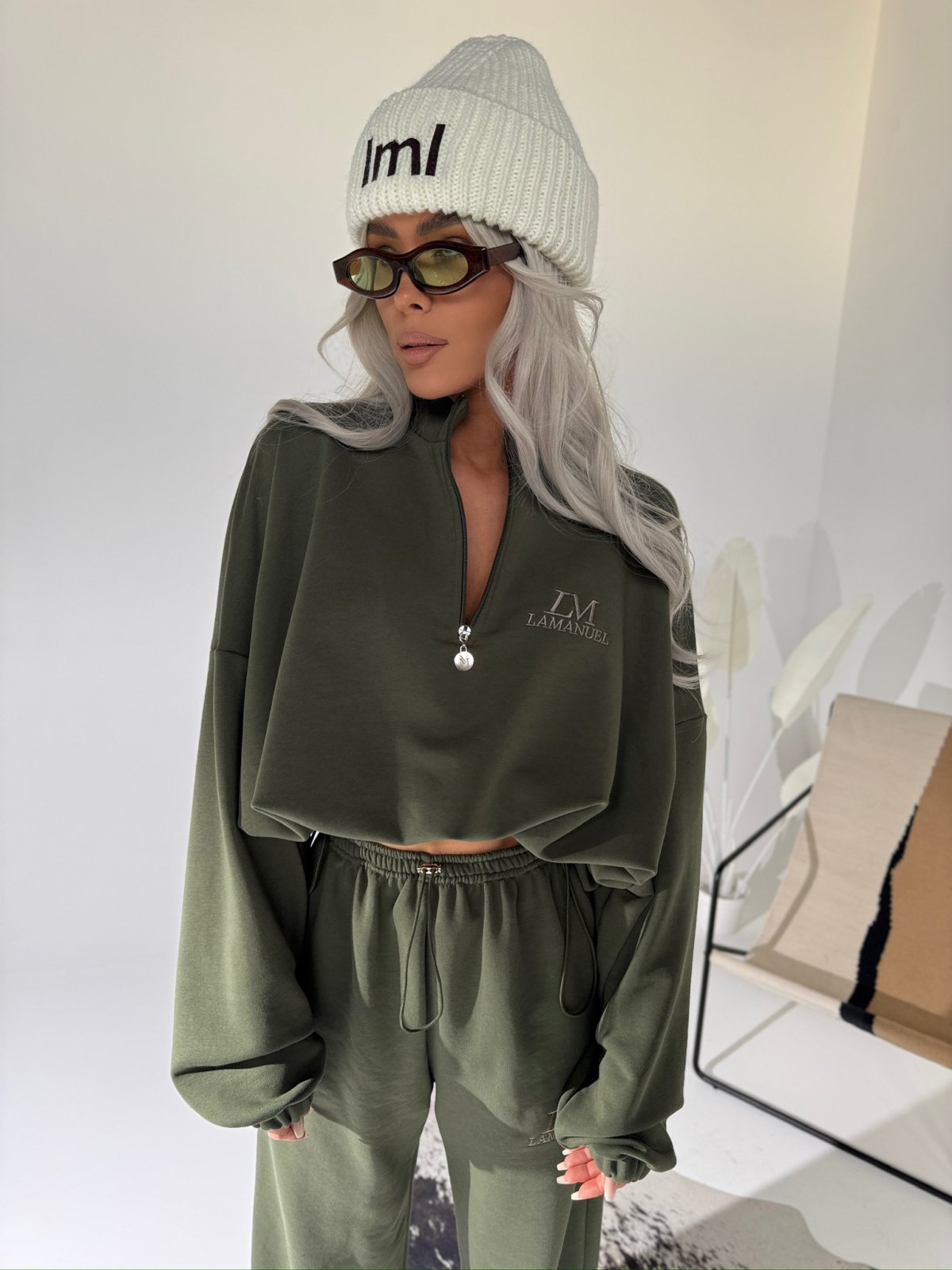 Bluza bawełniana MAGNUM, khaki