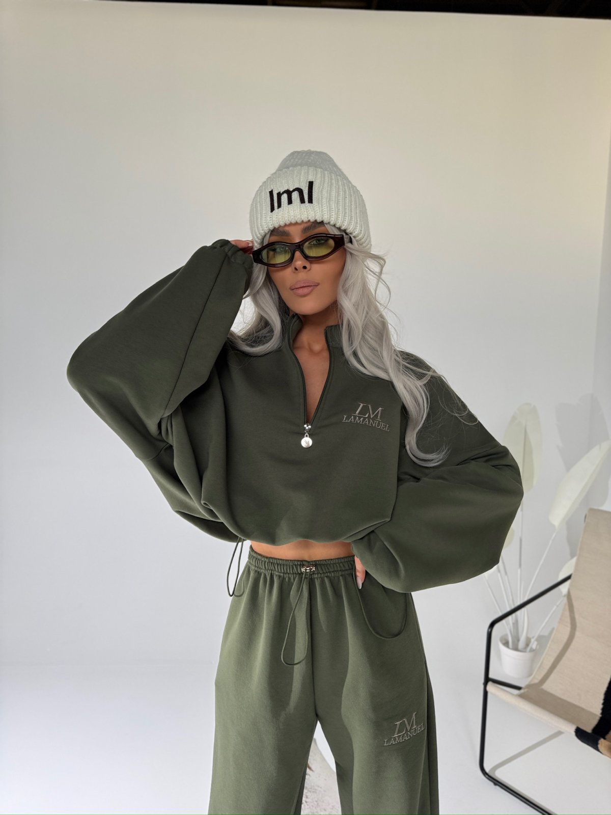 Bluza bawełniana MAGNUM, khaki