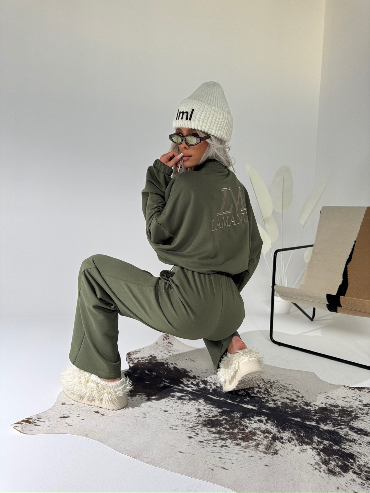 Bluza bawełniana MAGNUM, khaki