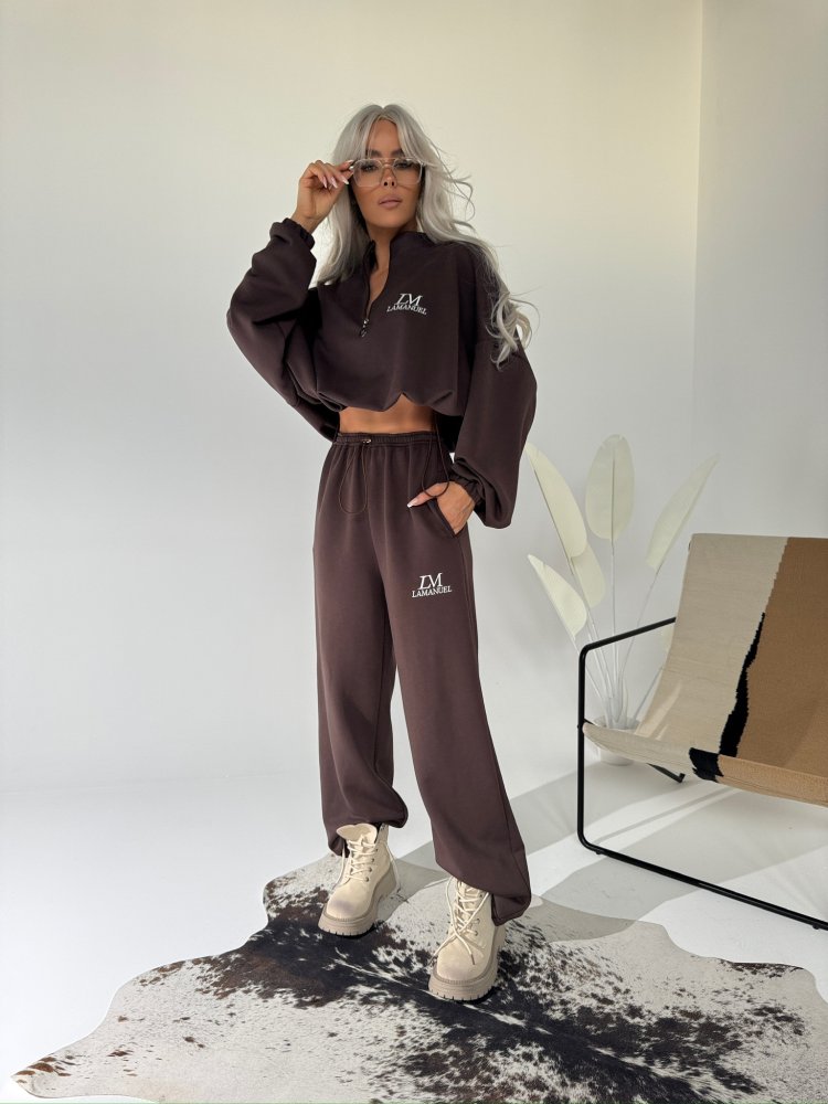 Bluza bawełniana MAGNUM, czekolada