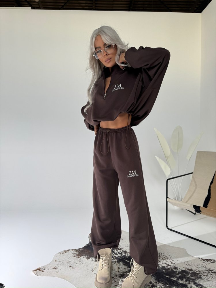 Bluza bawełniana MAGNUM, czekolada