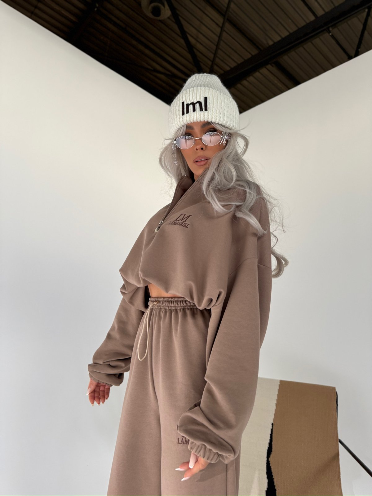 Bluza bawełniana MAGNUM, beż