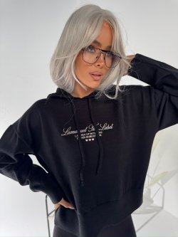 Sweter z wiskozą LOVE, czarny