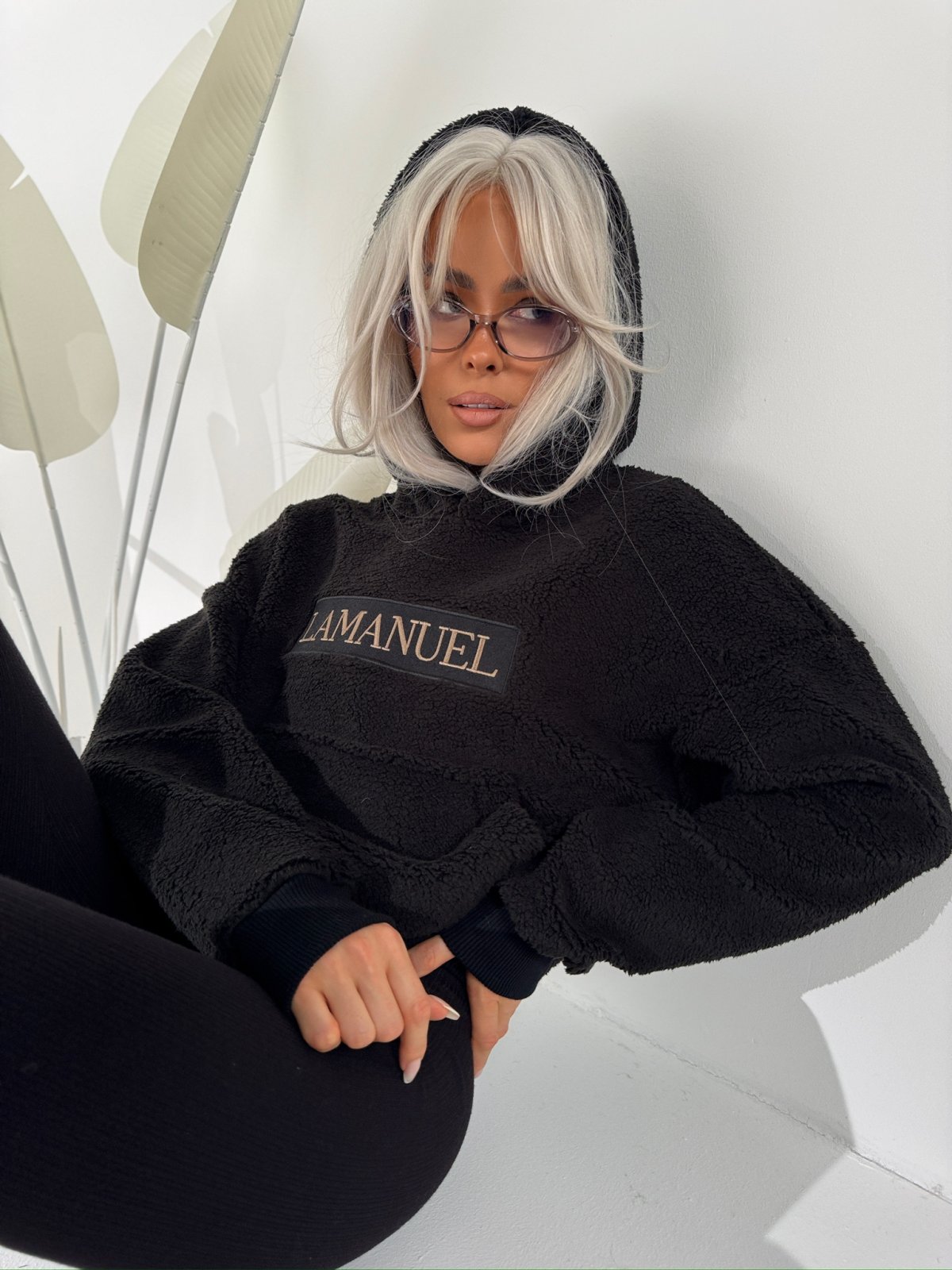 Bluza baranek PUFFY, czarna