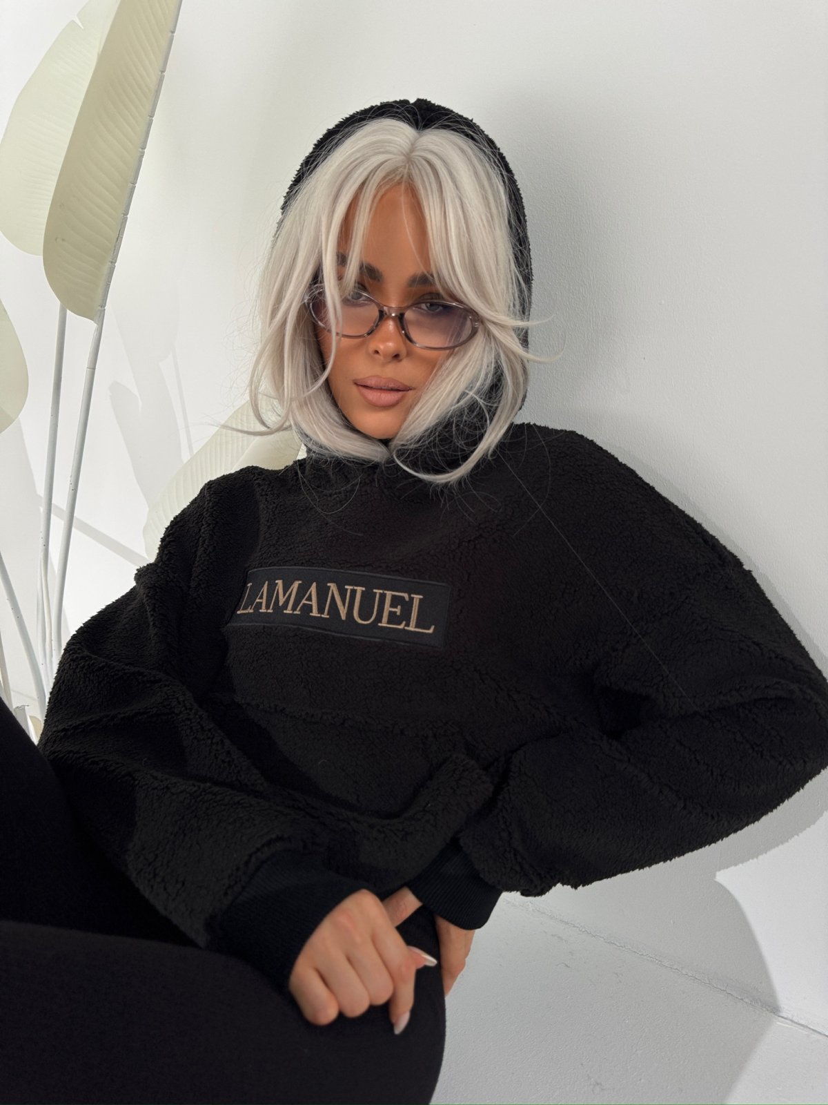 Bluza baranek PUFFY, czarna